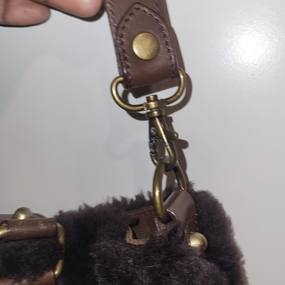 UGG Brown Shearling Tote Bag - Picture 4 of 7